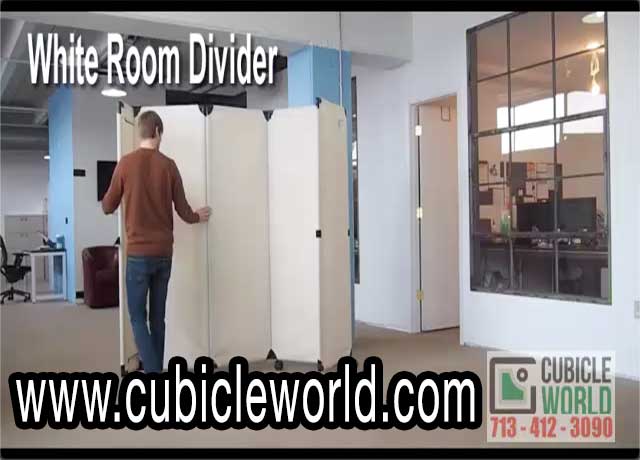 Room Divider Partition Portable Wheels White On Sale