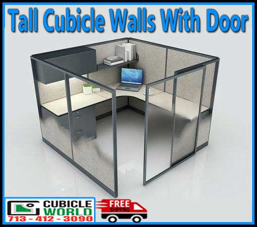 Commercial Tall Cubicle Walls With Door For Sale Factory Direct With FREE Shipping