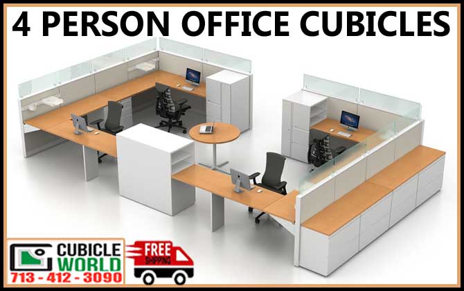 4 Person Office Cubicles With FREE Shipping
